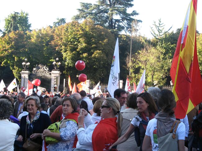 Во время манифестации протеста против абортов в Мадриде