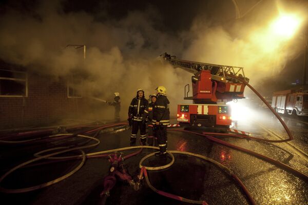 Пожар на территории бывшего Черкизовского рынка