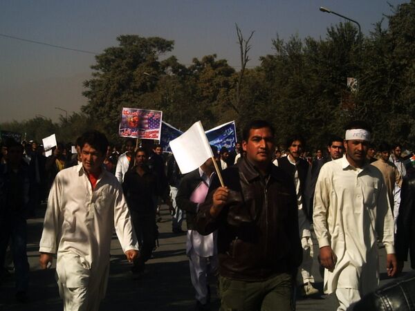 Массовая антинатовская и антиамериканская демонстрация в Кабуле 