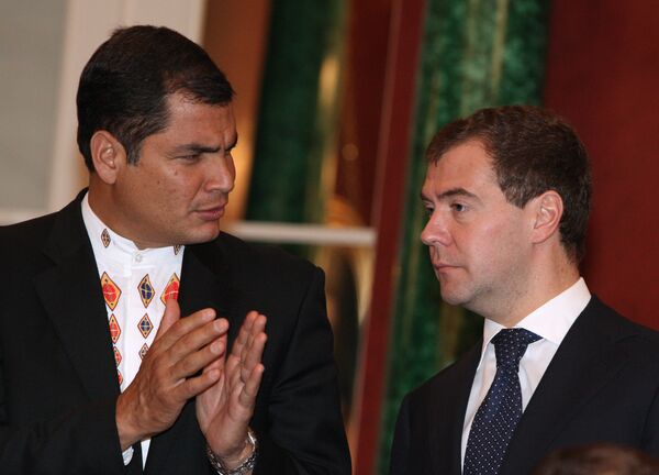 Медведев надеется на расширение экономических связей с Эквадором