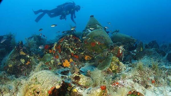 Подводные раскопки на острове Самос в Греции