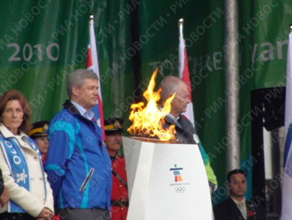 Олимпийский огонь в Виктории