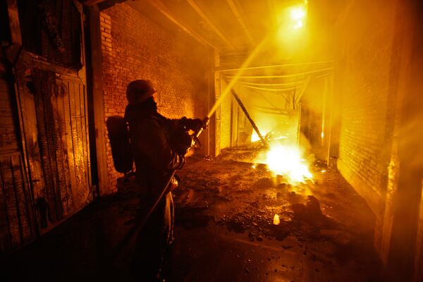 Пожар на АО Ленформаш в Санкт-Петербурге