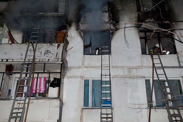 Пожар в многоэтажке на востоке Москвы