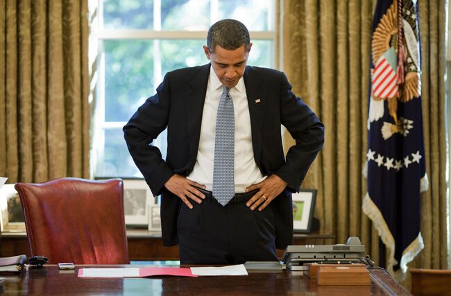 Барак Обама в своем кабинете в Белом доме