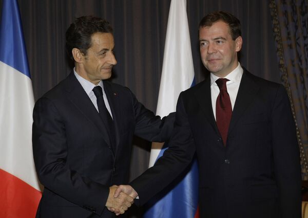 Дмитрий Медведев и Николя Саркози. Архив