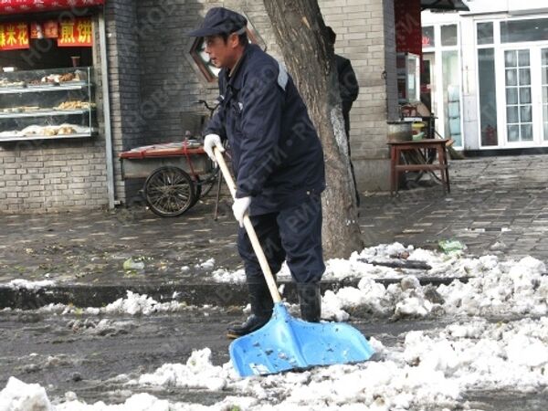 Снегопад в Китае Снегопад в Китае