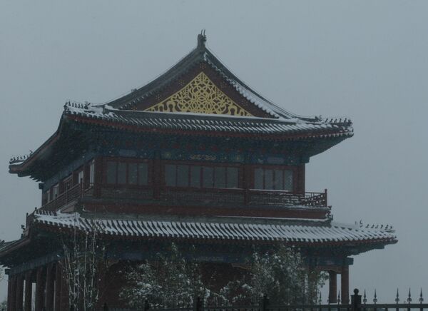 Снегопад в Китае
