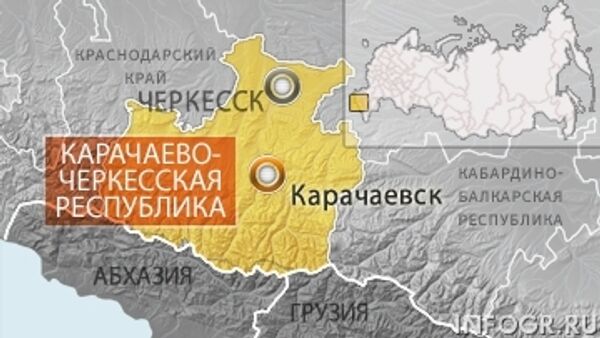 Карачаево-Черкесия, карта