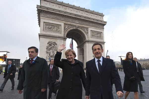 Ангела Меркель и Николя Саркози отметили в Париже окончание Первой мировой