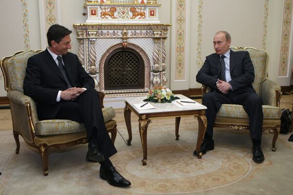 Встреча премьер-министров РФ и Словении В. Путина и Б. Пахора