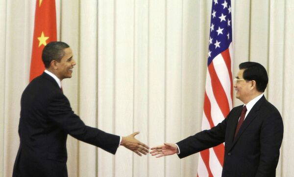Президент США Барак Обама и председатель КНР Ху Цзиньтао. Архив