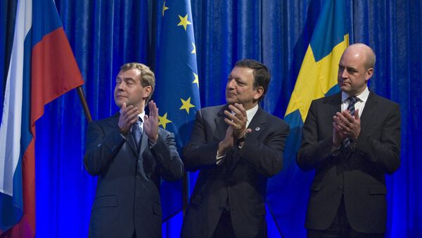 Д.Медведев на саммите РФ-ЕС в Стокгольме. Архив