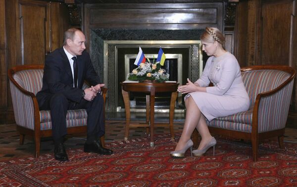 Премьер-министр РФ В.Путин встретился с Ю.Тимошенко в Ялте