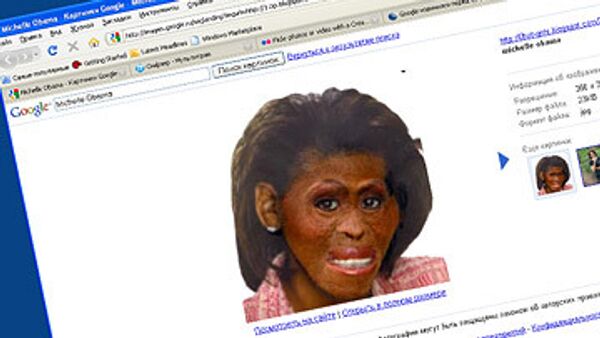 Представители крупнейшего интернет-поисковика Google принесли извинения первой леди США Мишель Обаме за размещение на сайте оскорбительной фотографии с ней