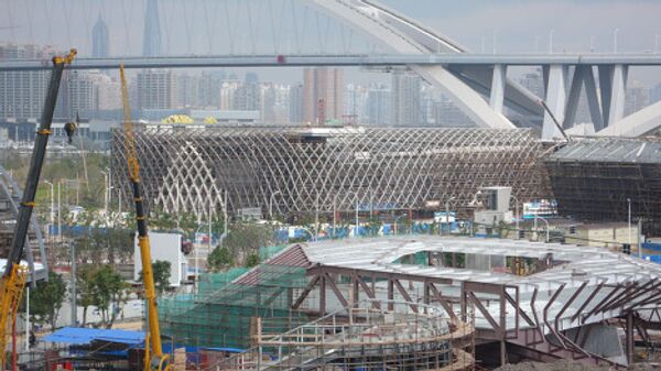 Продолжается строительство комплекса ЭКСПО-2010 в Шанхае