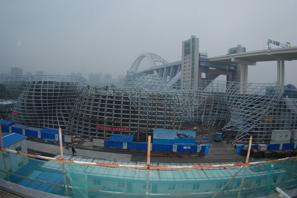 Строительство комплекса ЭКСПО-2010 в Шанхае. Архив
