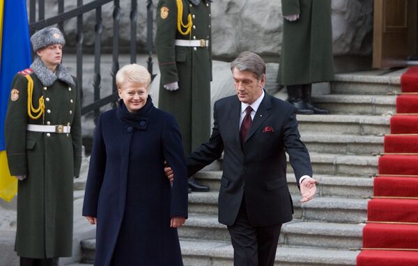 Президент Литвы Даля Грибаускайте прибыла с рабочим визитом в Киев