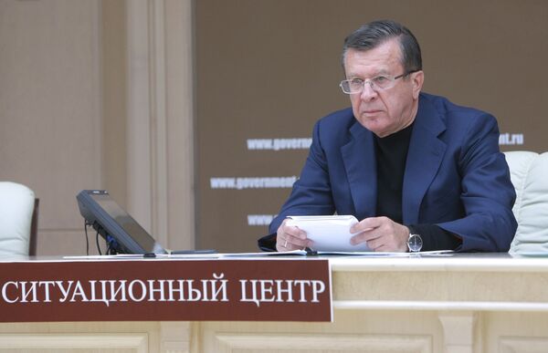 В.Зубков провел селекторное совещание в ситуационном центре Дома правительства РФ