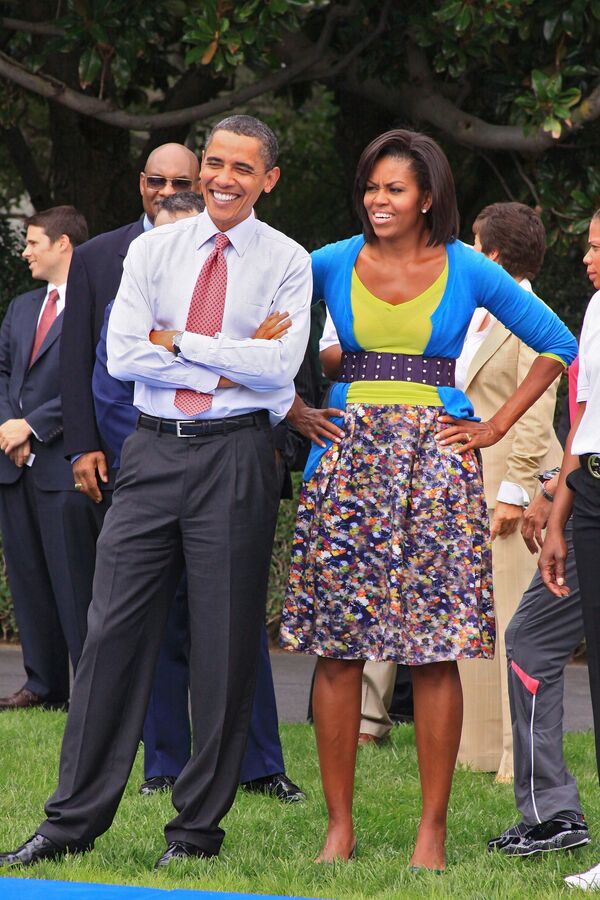 Президент США Барак Обама с женой Мишель. Архив
