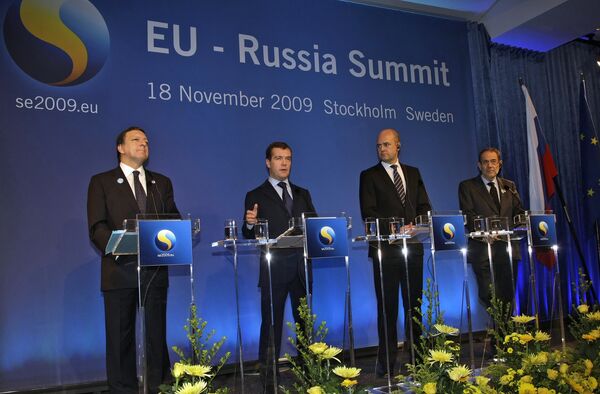 Президент РФ Д.Медведев на саммите РФ-ЕС в Стокгольме