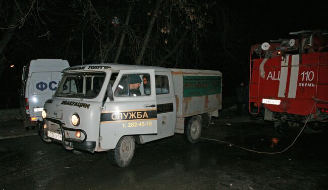 На месте пожара в пермском кафе, повлекшем большие человеческие жертвы