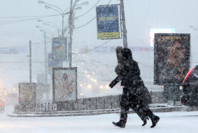 Снегопад в Москве