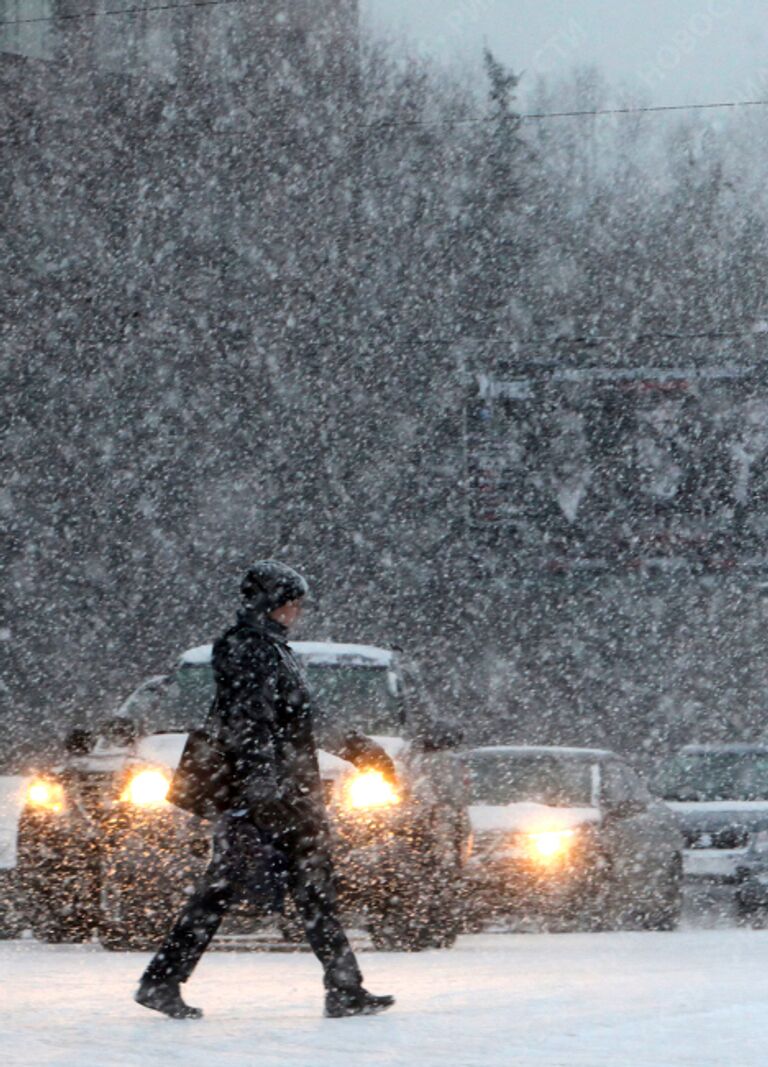 Снегопад в Москве