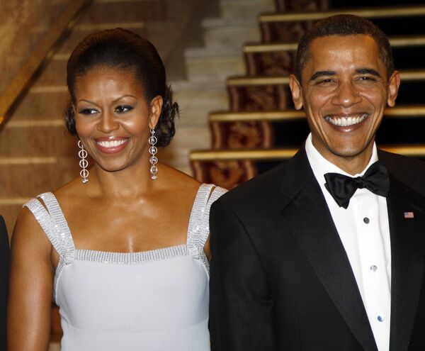 Президент США Барак Обама с супругой Мишель