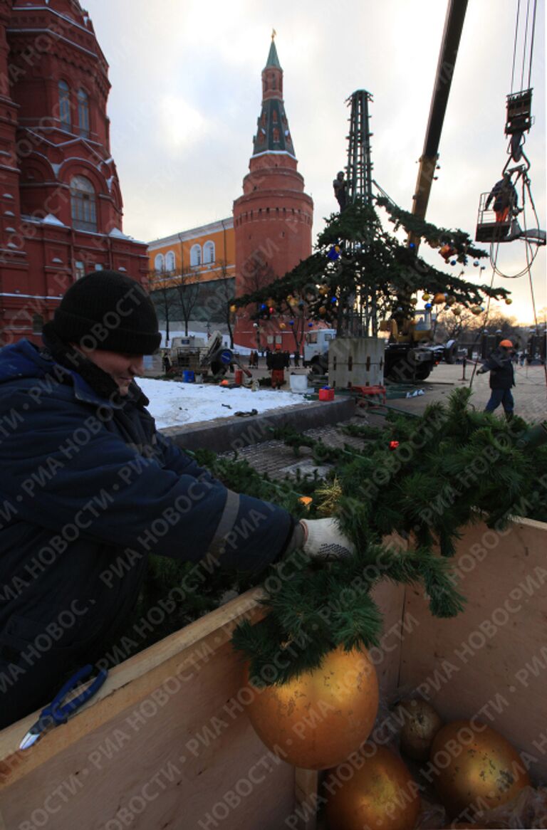 В столице идет подготовка к празднованию Нового года