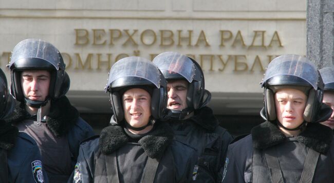 Сотрудники украинского ОМОНа. Архив