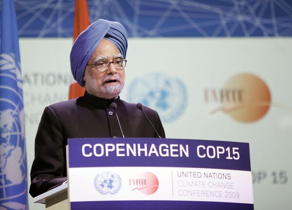 Премьер-министр Индии Манмохан Сингх на саммите ООН по климату в Копенгагене
