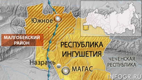 Малгобекский район Ингушетии. Карта