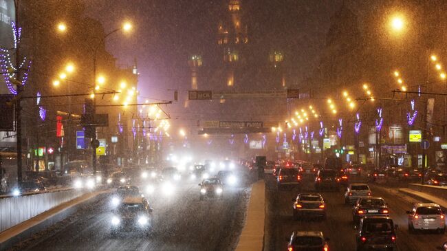 Уличное освещение в Москве. Архив