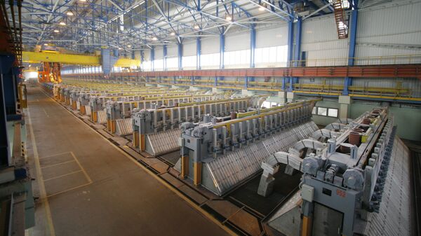 Пуск пятой серии на Иркутском алюминиевом заводе