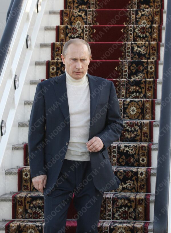 Прибытие премьер-министра России Владимира Путина в Сочи