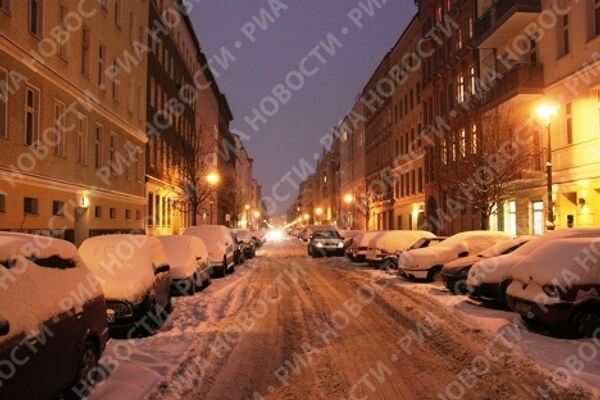 Берлин засыпало снегом