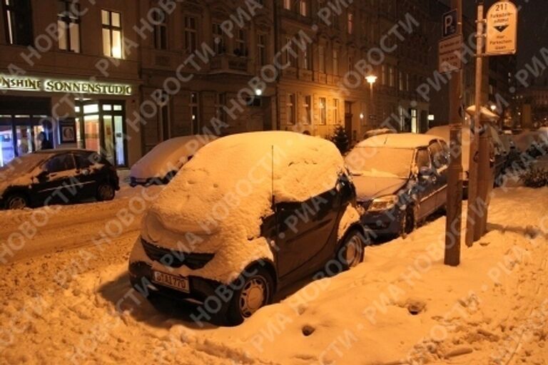 Берлин засыпало снегом