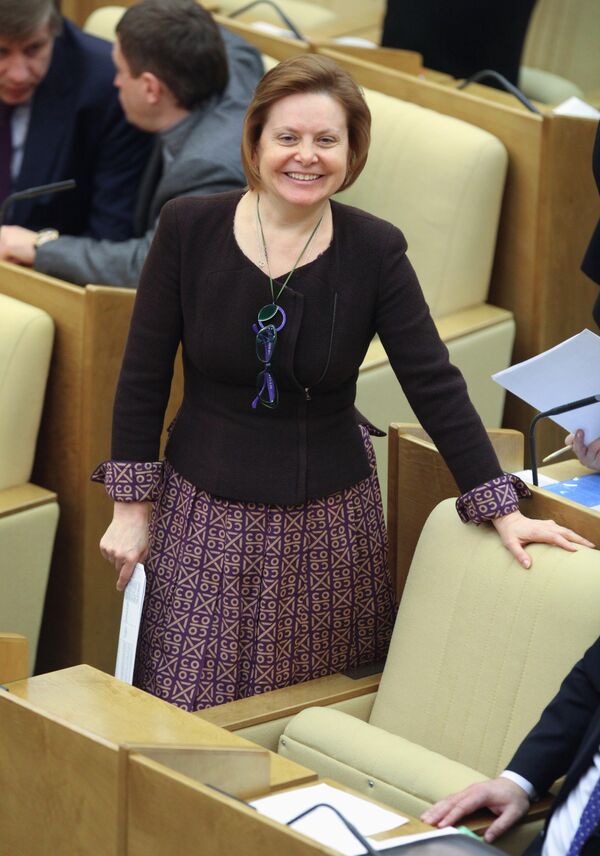 Наталья Комарова на заседании Госдумы РФ 13 января 2010 г.