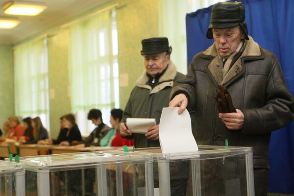Голосование на президентских выборах на Украине