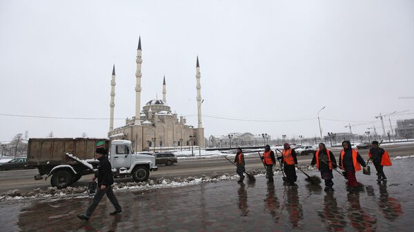 В Грозном выпал первый снег