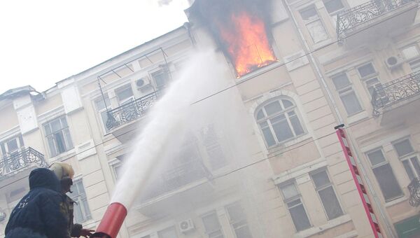 Работа пожарных в Ростове-на-Дону