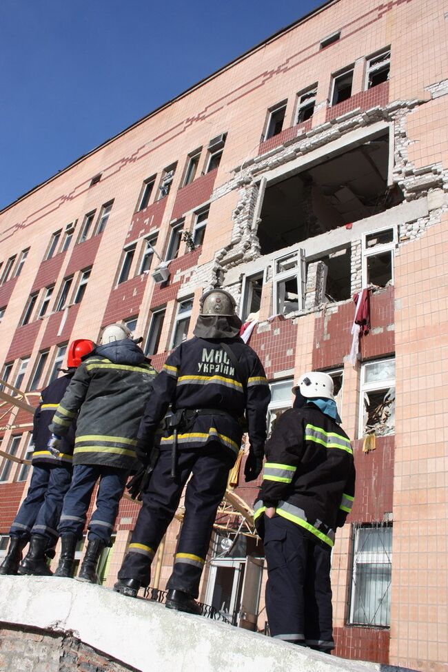 Взрыв в Луганской городской больнице