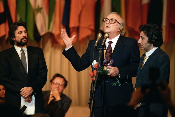 Выступление Ф.Феллини на  XV Международном кинофестивале в Москве