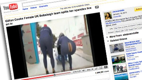 Ролик на видеоресурсе YouTube с британской спортсменкой Джиллиан Кук