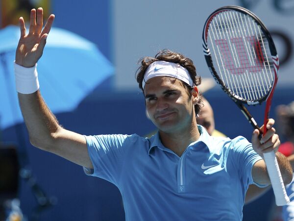 Швейцарский теннисист Роджер Федерер на Australian Open.