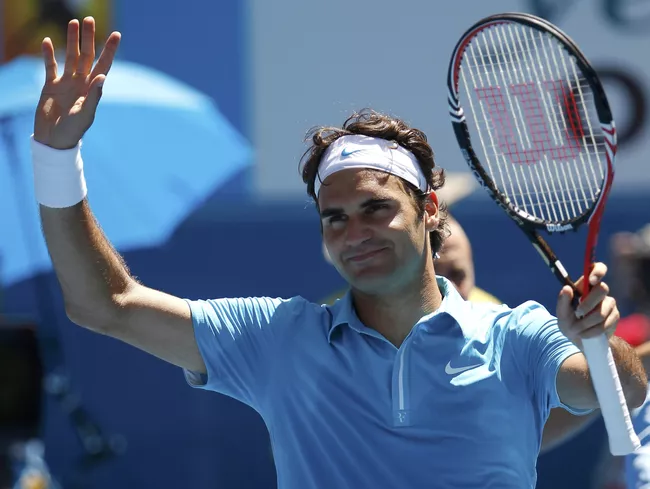 Швейцарский теннисист Роджер Федерер на Australian Open.