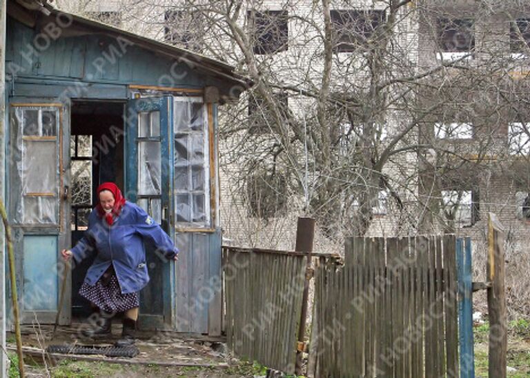 Поселок Стреличево вблизи зоны отчуждения Чернобыльской АЭС