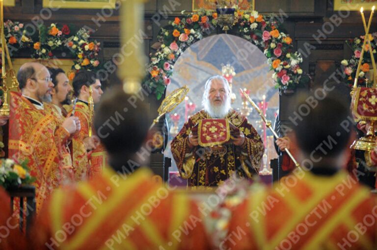 Патриарх Кирилл совершил божественную литургию в Домовом храме МГУ