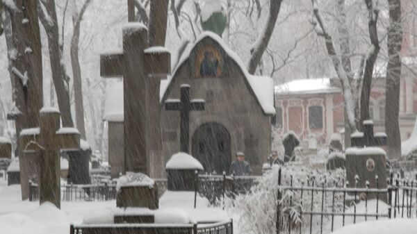 Старое кладбище, расположенное на территории Донского ставропигиального мужского монастыря. Архив
